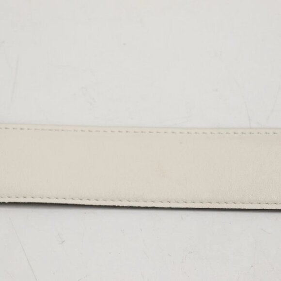 Salvatore Ferragamo Reversible Leather Gancini Belt 42" - White/Grey - Picture 12 of 12